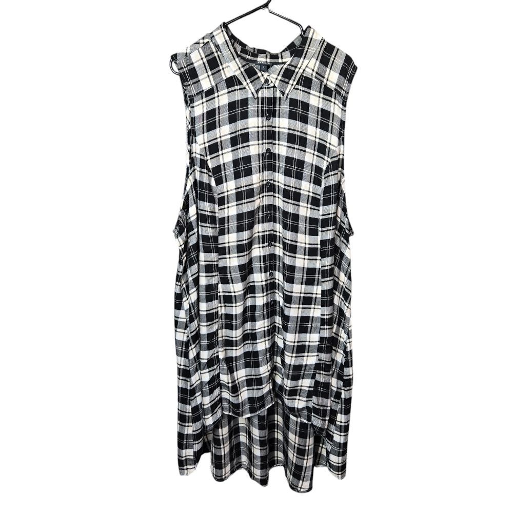 Torrid Plaid Sleeveless High Low Tunic NWOT